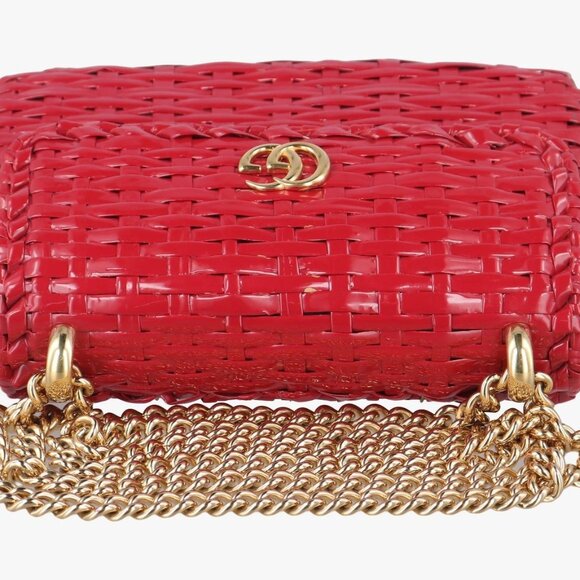 GUCCI Wicker GG Marmont flap in red - Picture 5 of 14